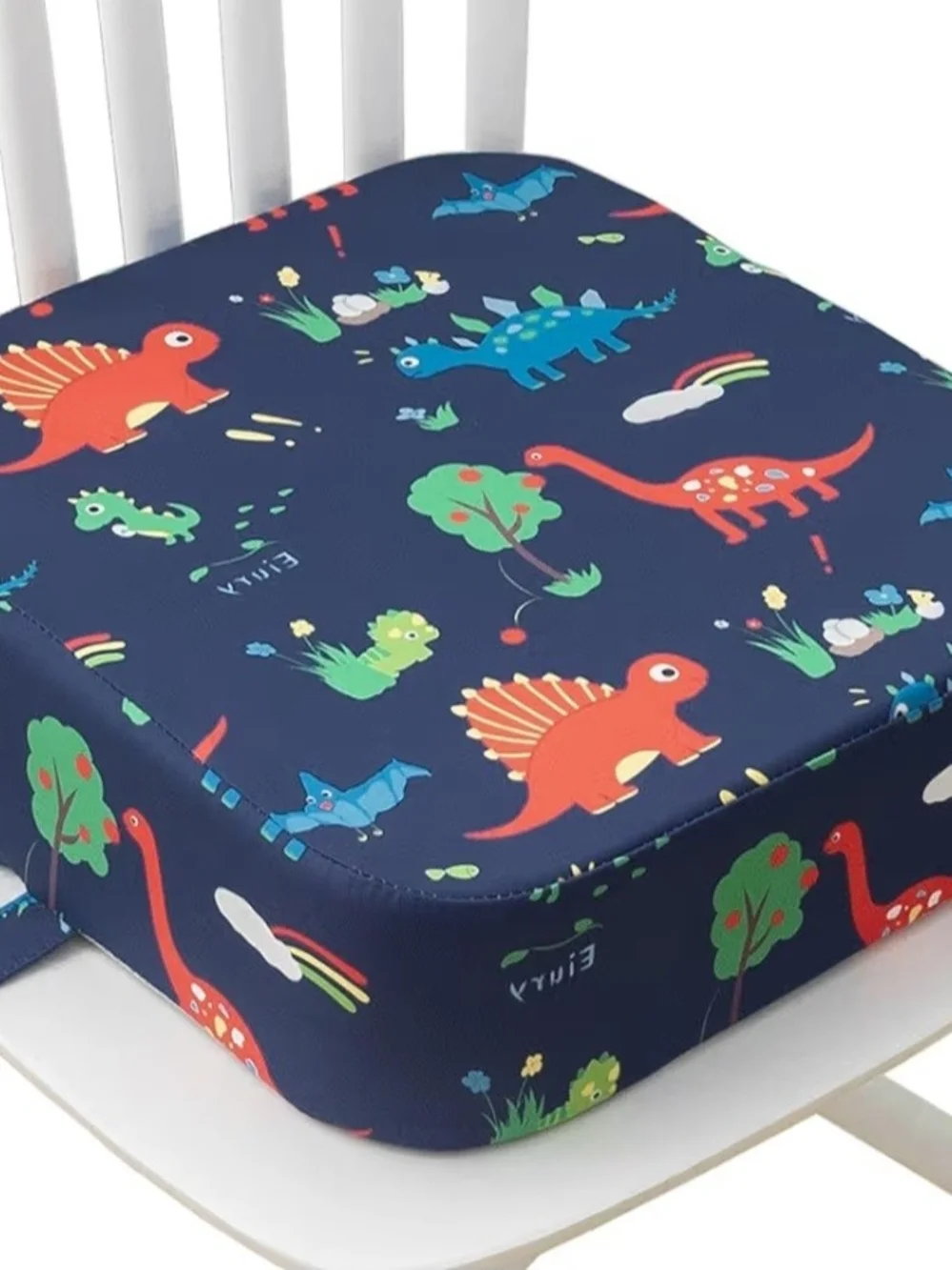 Navy Dinosaur Kids Booster Seat Cushion by